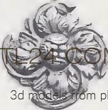 Розетки (ROSETTE_1287 -  | 3D model 3DSMAX / OBJ / STL) 3D модель для ЧПУ станка